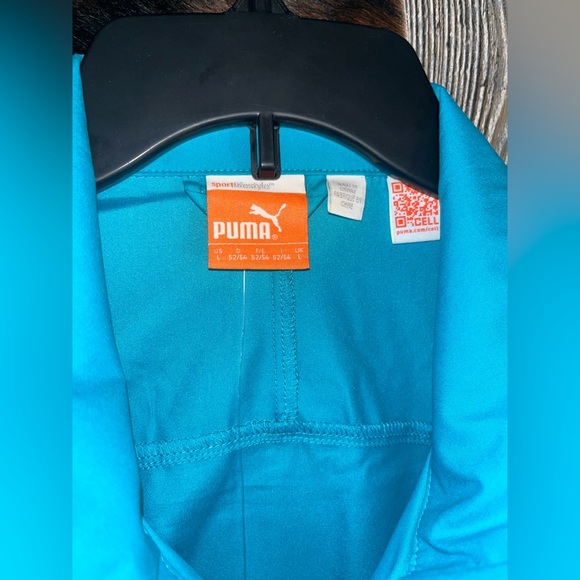 NWT PUMA blue windbreaker size large Acceleron branded logo - Picture 2 of 6